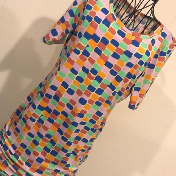 LuLaRoe Geometric Print Midi Dress - Size Medium - Picture 2 of 8